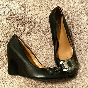 Nine West Black Wedges